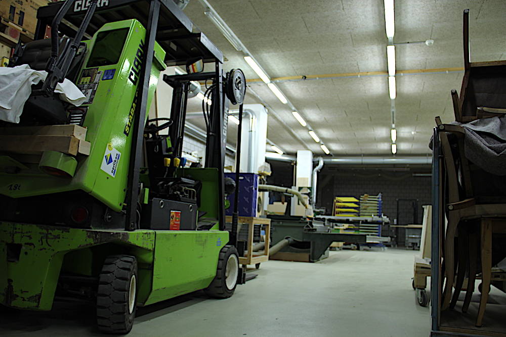 Schreinerei, Eingang, Einrichtung